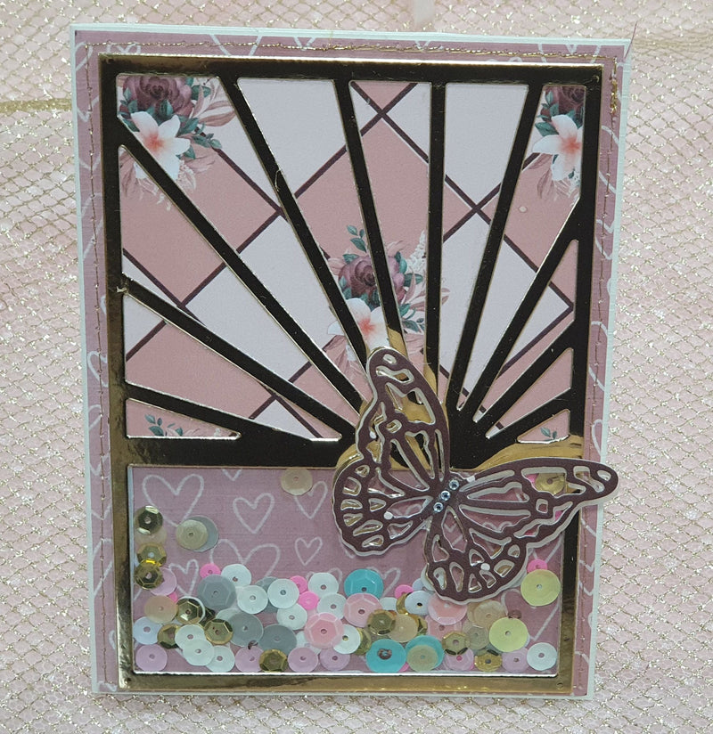 Kokorosa Metal Cutting Dies with Butterfly & Lines Background Board