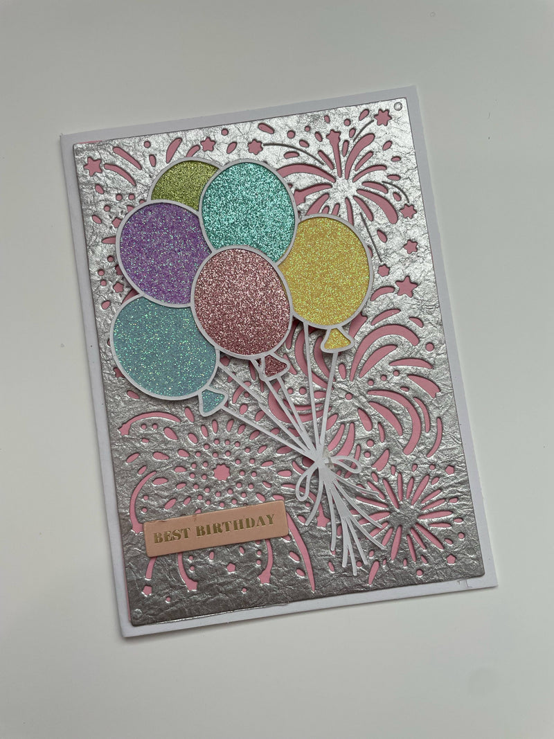 Kokorosa Metal Cutting Dies with Blooming Fireworks Background Board