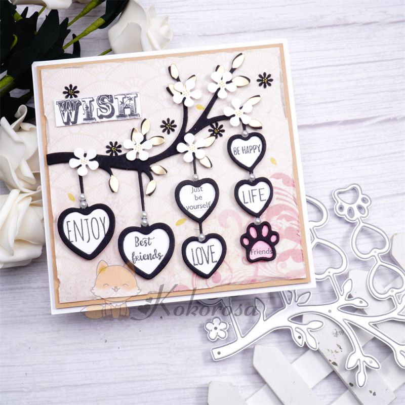 Kokorosa Metal Cutting Dies with Love Album Tree