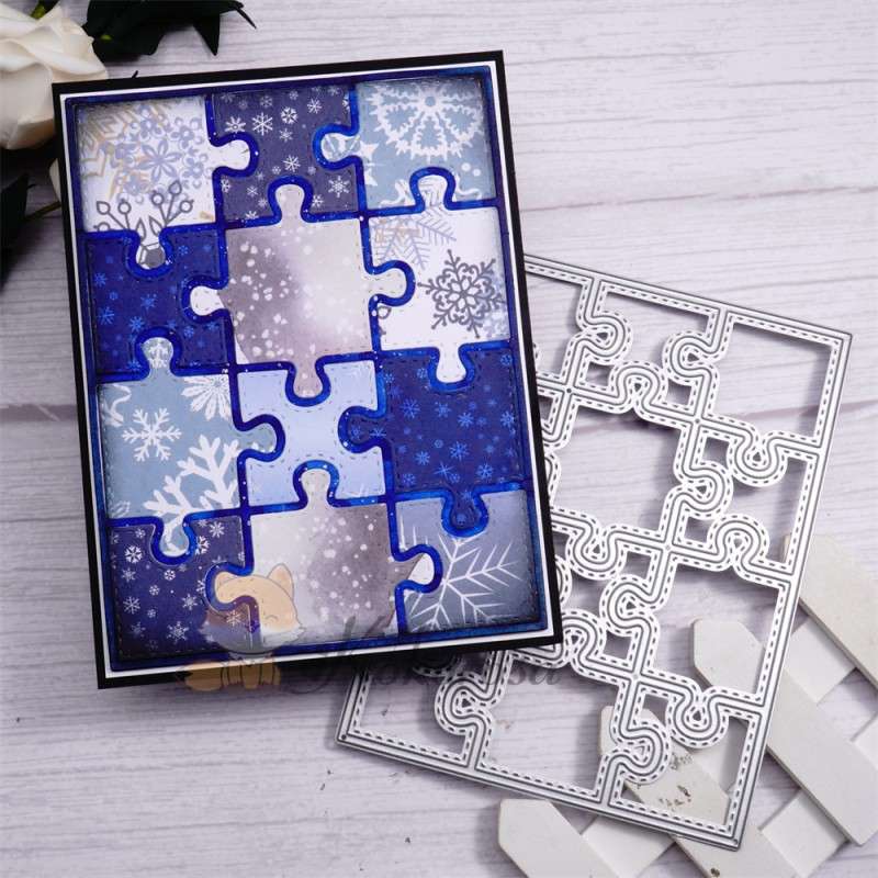 Kokorosa Metal Cutting Dies with Puzzle Background Board