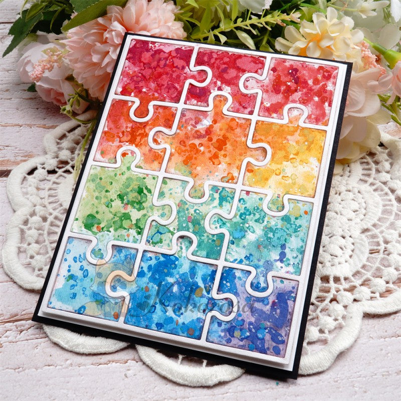 Kokorosa Metal Cutting Dies with Puzzle Background Board