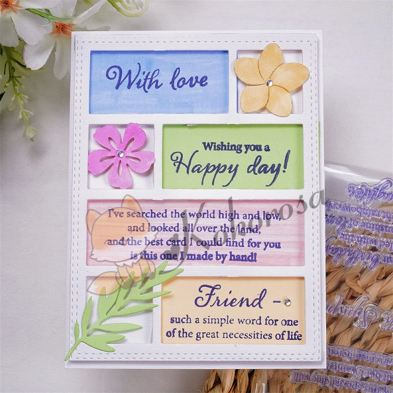 Kokorosa Wish Words Clear Stamps