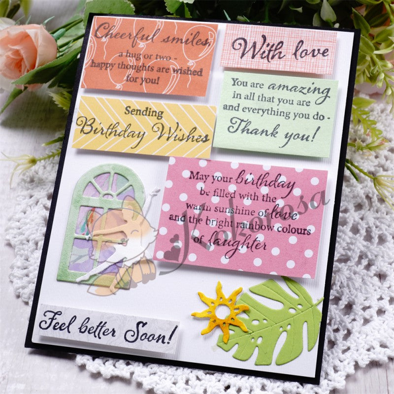 Kokorosa Wish Words Clear Stamps