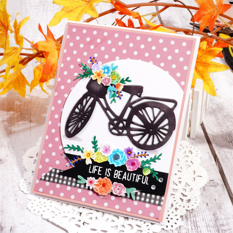 Kokorosa Metal Cutting Dies with Flower Bike