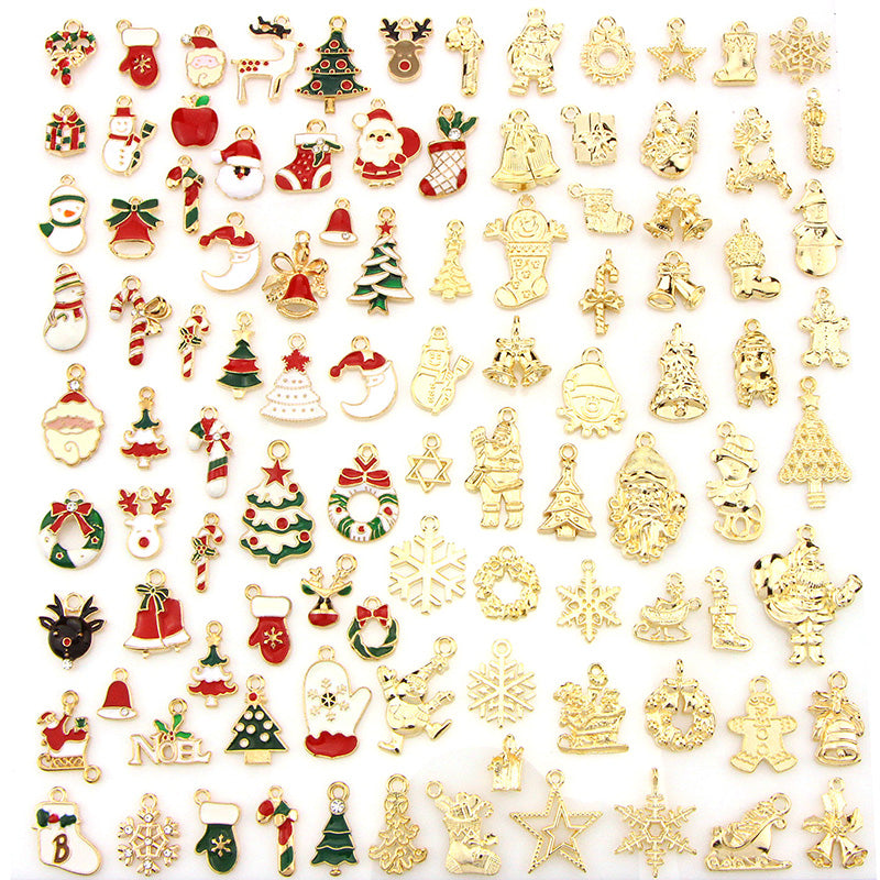 Kokorosa 100 Pcs Christmas Drip Alloy Pendant Embellishments