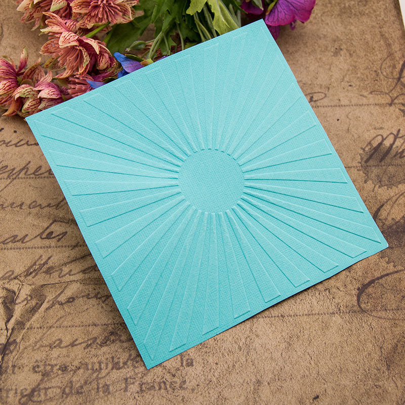 Kokorosa Radial Pattern Plastic Embossing Folder