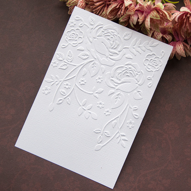 Kokorosa Flower Border Plastic Embossing Folder