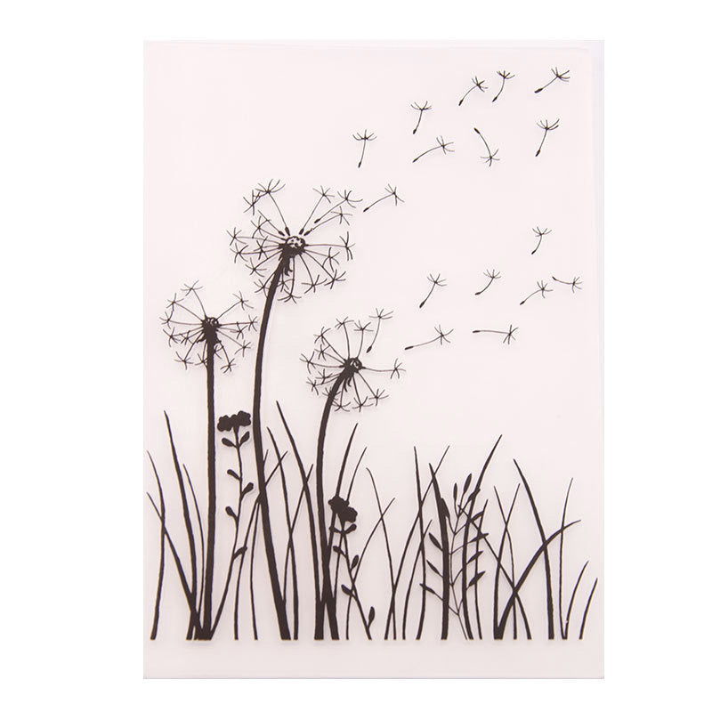 Kokorosa Dandelion Pattern Plastic Embossing Folder