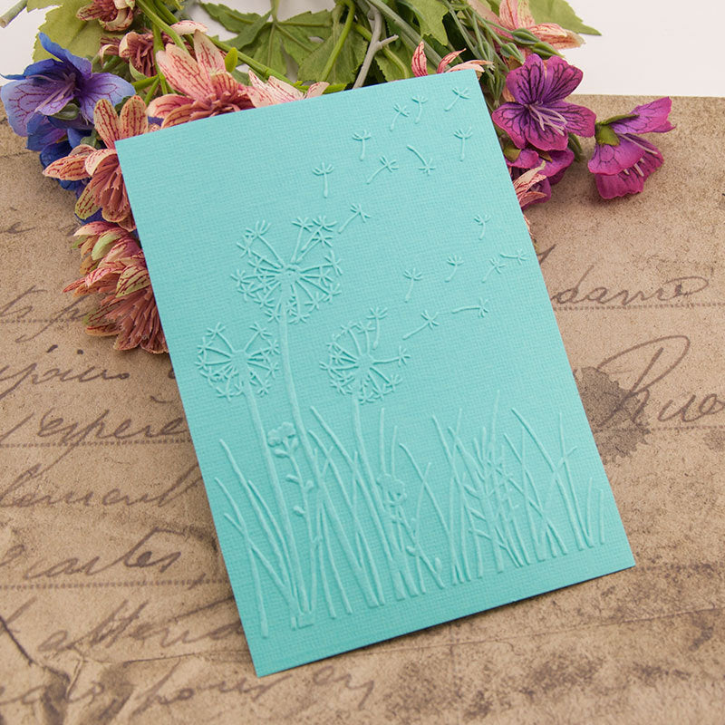 Kokorosa Dandelion Pattern Plastic Embossing Folder