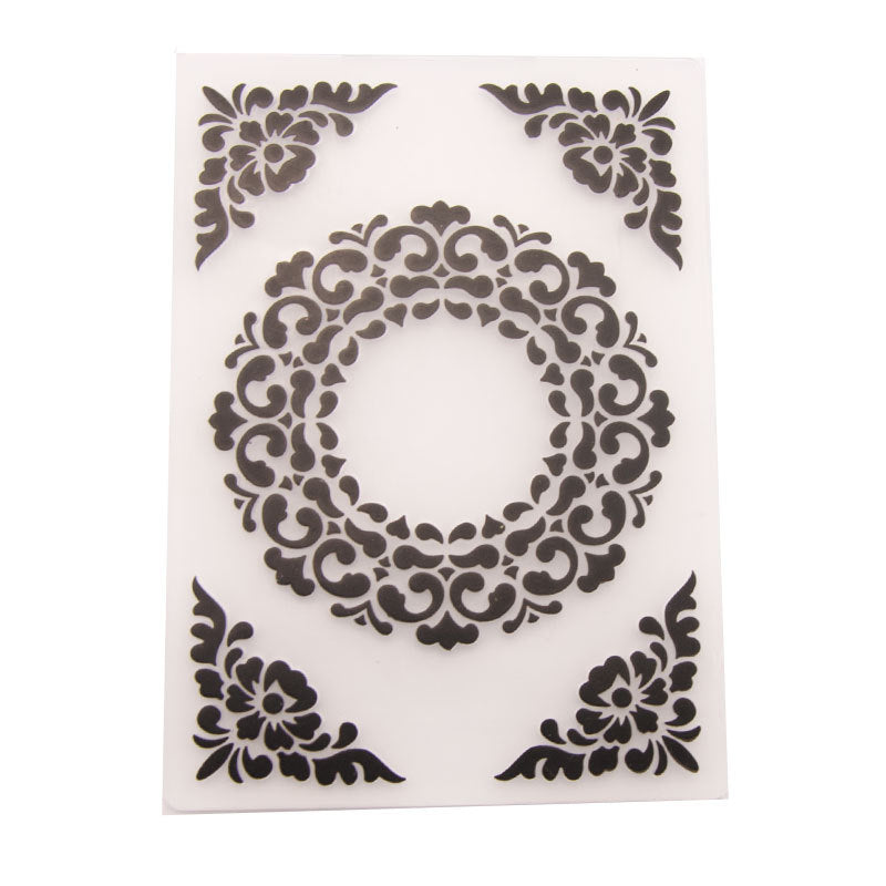 Kokorosa Symmetrical Decoration Plastic Embossing Folder