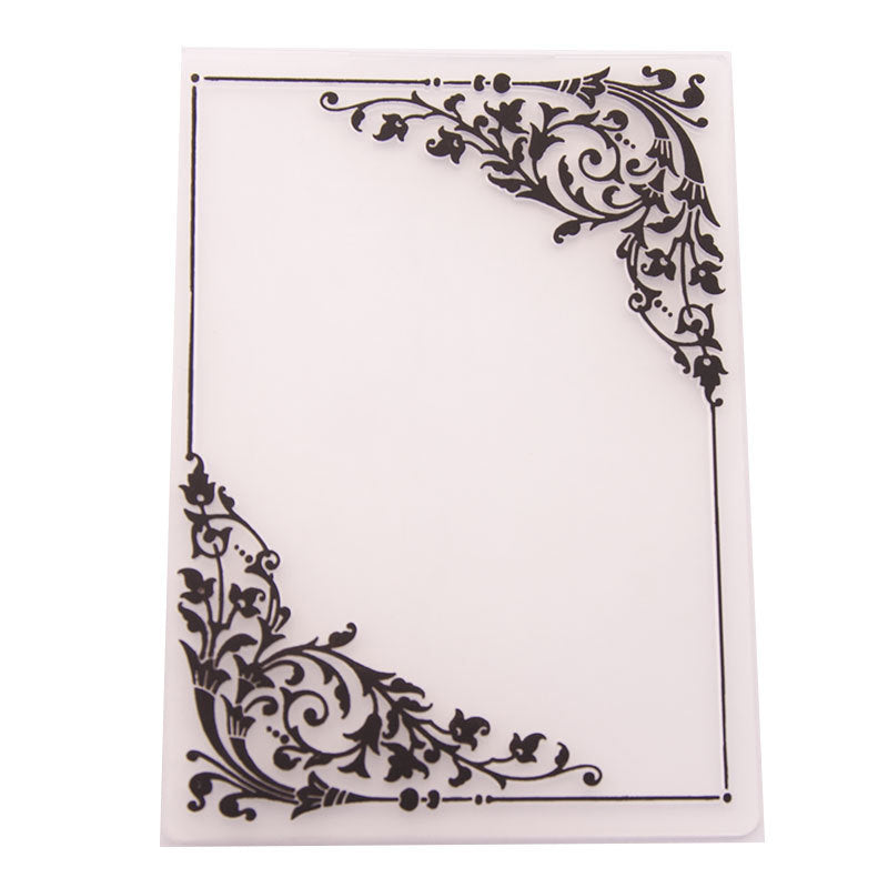 Kokorosa Symmetrical Flower Decoration Plastic Embossing Folder