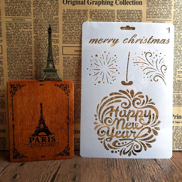 Kokorosa Merry Christmas Stencils