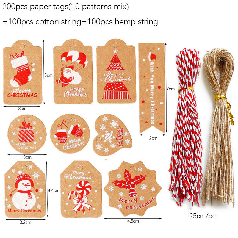 Kokorosa Christmas Tags Decorative Tag 50/100/200pcs