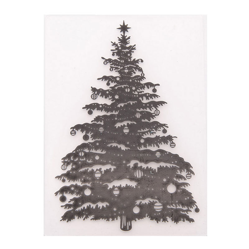 Kokorosa Christmas Tree Pattern Plastic Embossing Folder