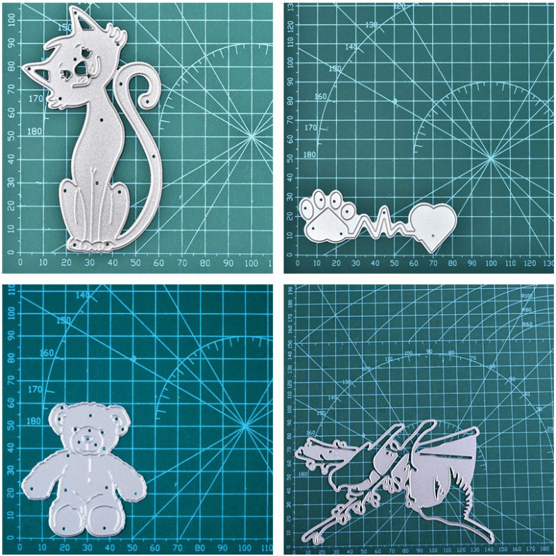 Kokorosa Animal Cutting Die and Embossing Folder Bundle