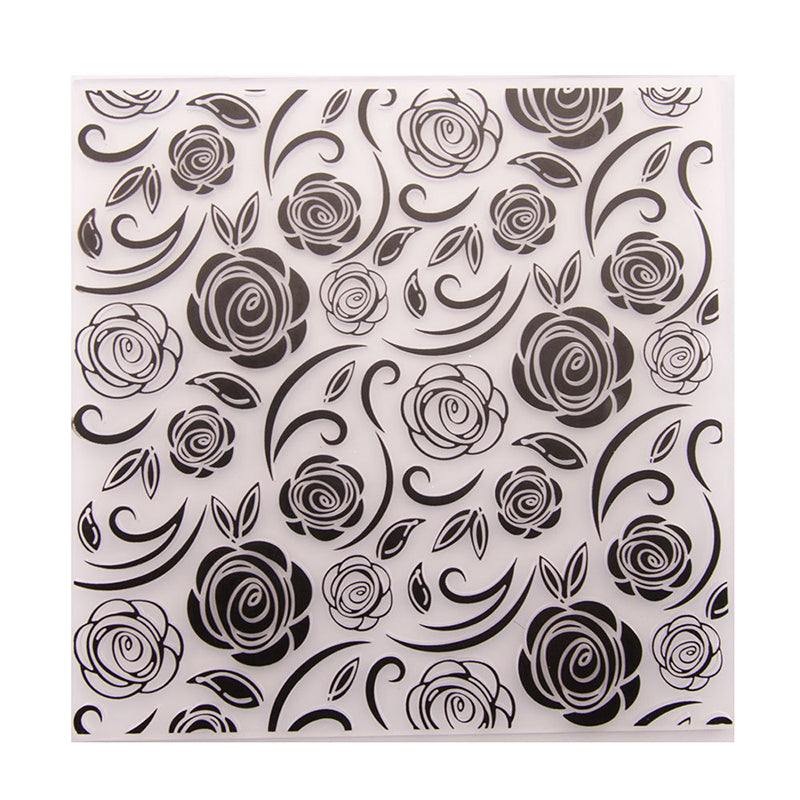 Kokorosa Rose Plastic Embossing Folder