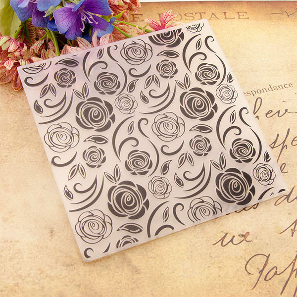 Kokorosa Rose Plastic Embossing Folder