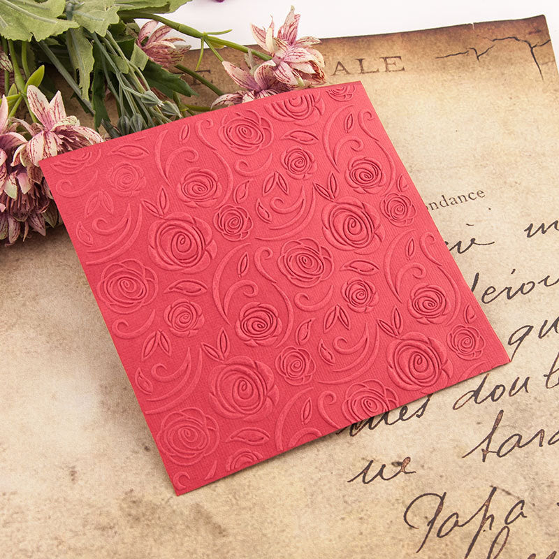 Kokorosa Rose Plastic Embossing Folder