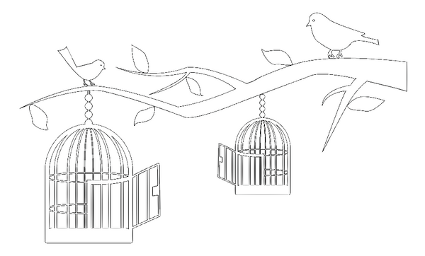 Bird Cage & Birds Decor Cutting Dies - kokorosastudio.com