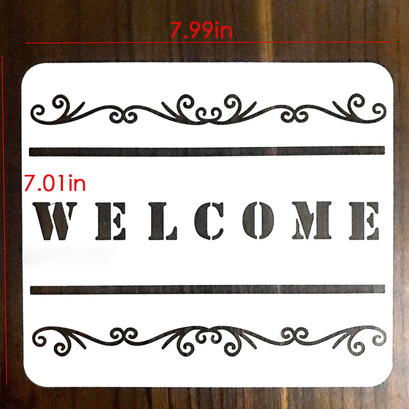 Kokorosa Welcome Sets DIY Painting Hollow Stencil