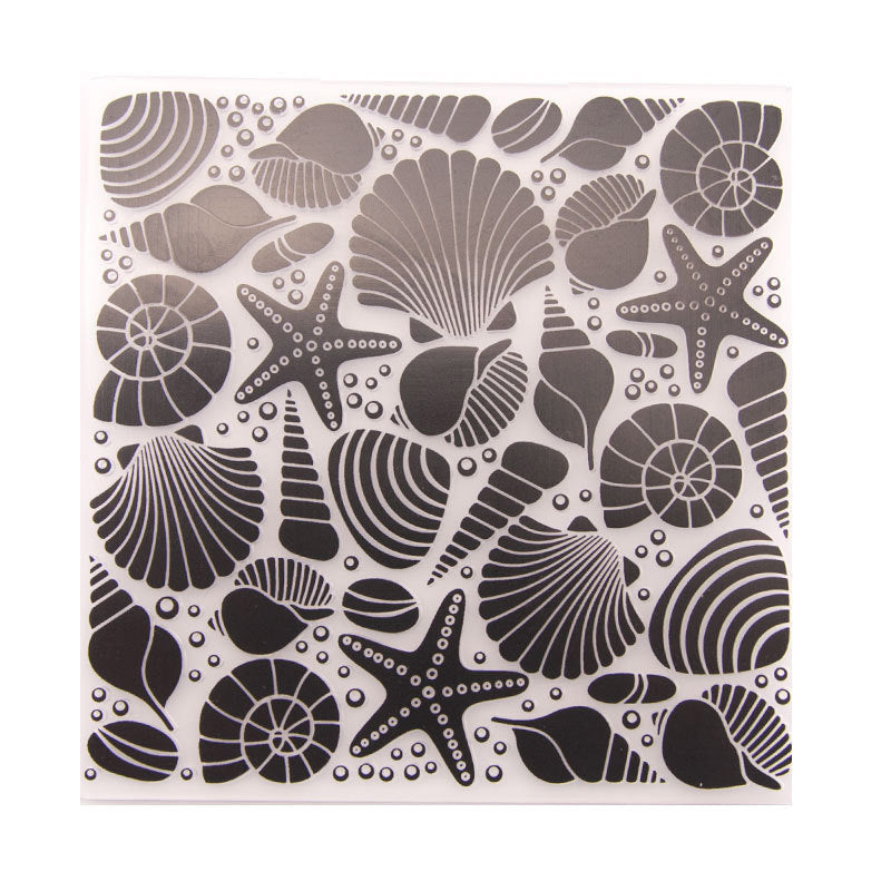 Kokorosa Sea Shell Animal Pattern Plastic Embossing Folder