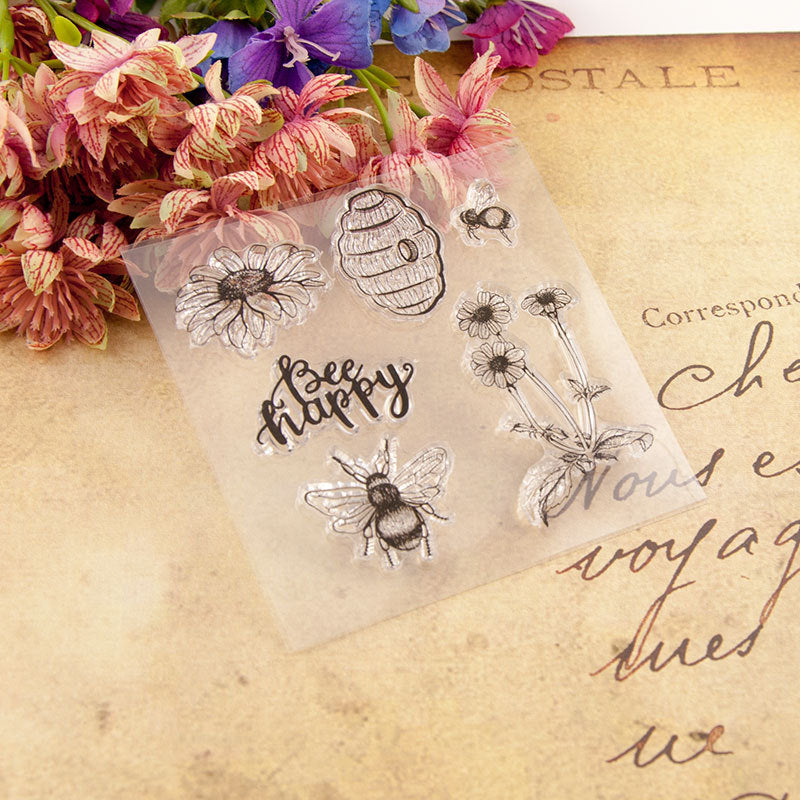 Kokorosa Bee and Flower Clear Stamps