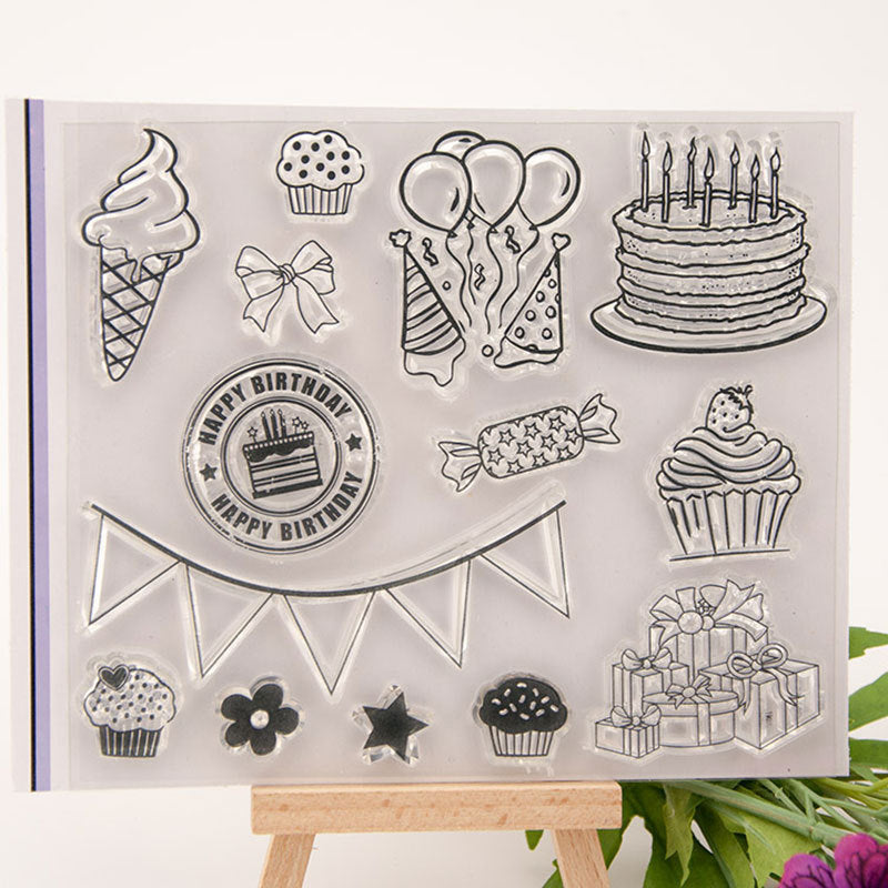 Kokorosa Birthday Set Clear Stamps