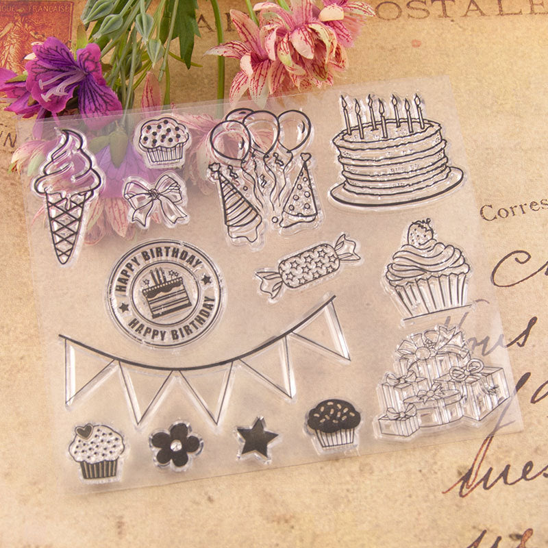 Kokorosa Birthday Set Clear Stamps