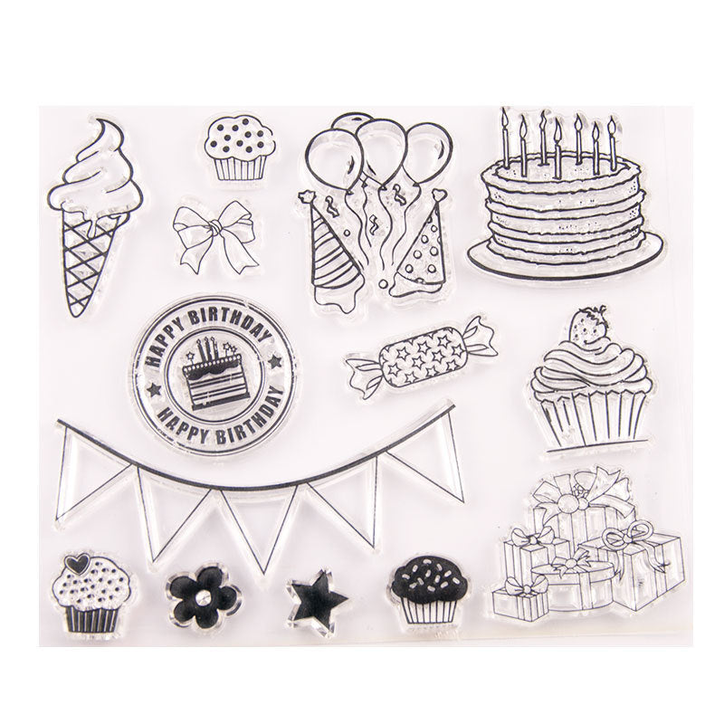 Kokorosa Birthday Set Clear Stamps