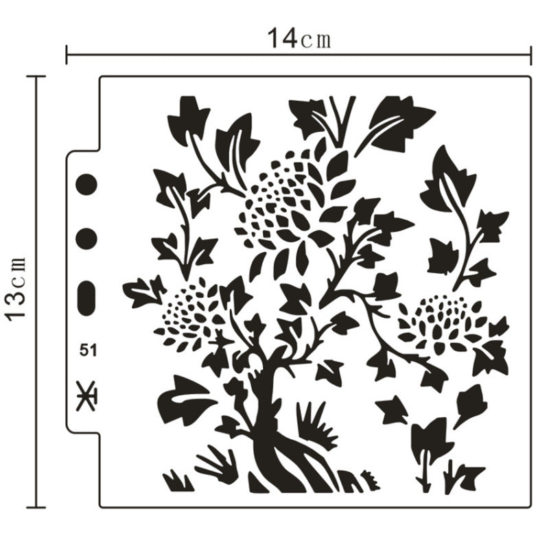 Kokorosa Blooming Flowers Painting Stencils