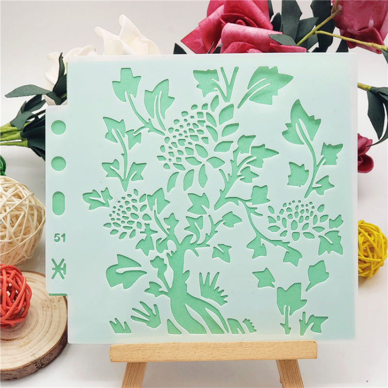 Kokorosa Blooming Flowers Painting Stencils