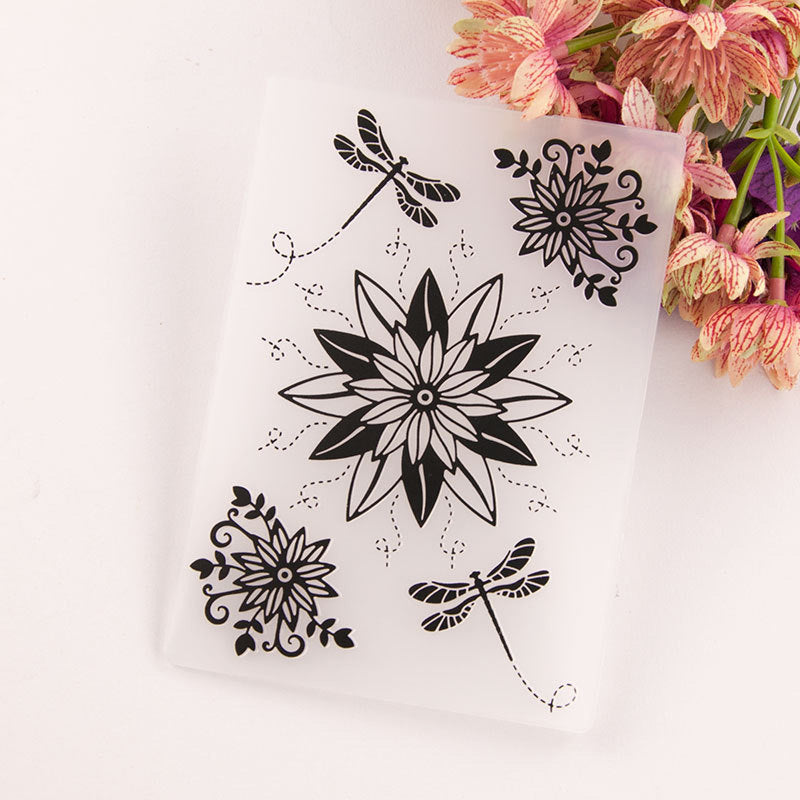 Kokorosa Blooming Flowers Plastic Embossing Folder