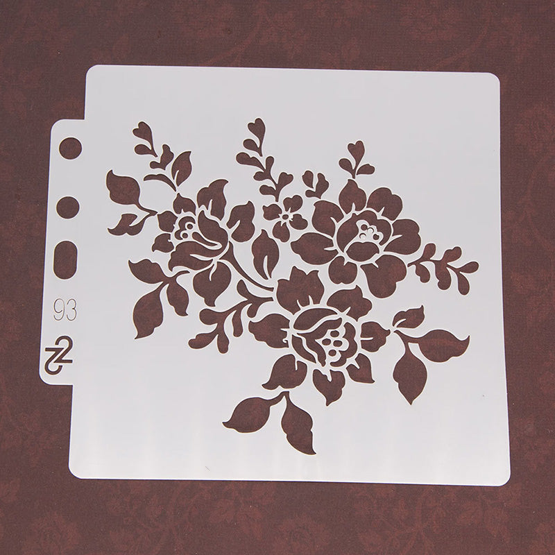 Kokorosa Blooming Leafy Flowers DIY Painting Hollow Stencil