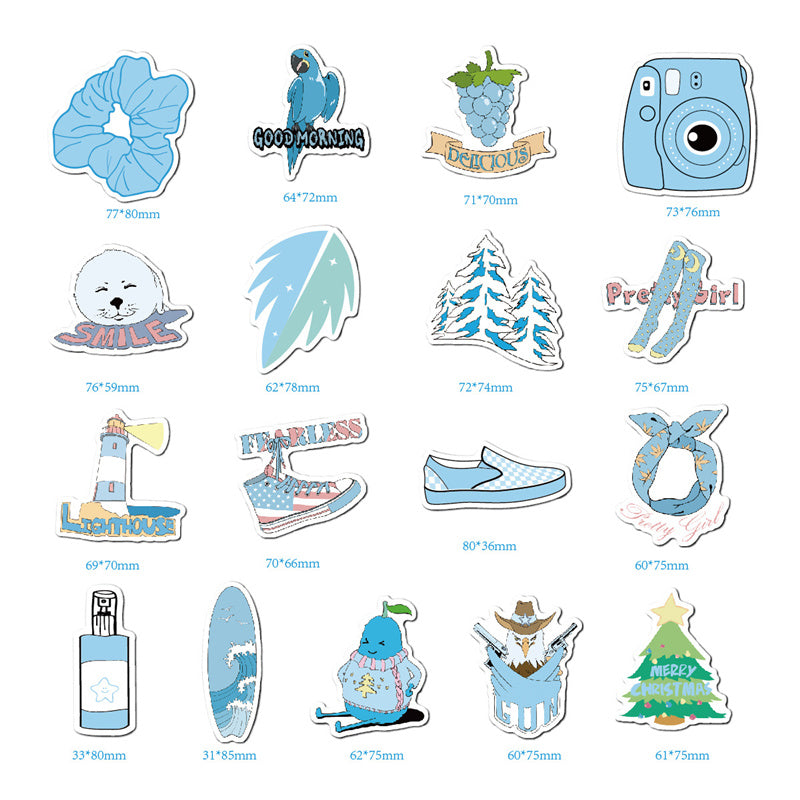 Kokorosa Blue World Stickers (35pcs)