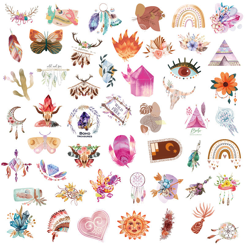 Kokorosa Bohemian Stickers (50pcs)