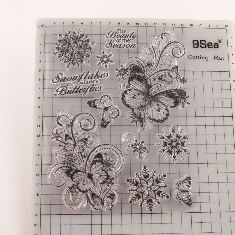 Kokorosa Butterflies and Flowers Clear Stamps