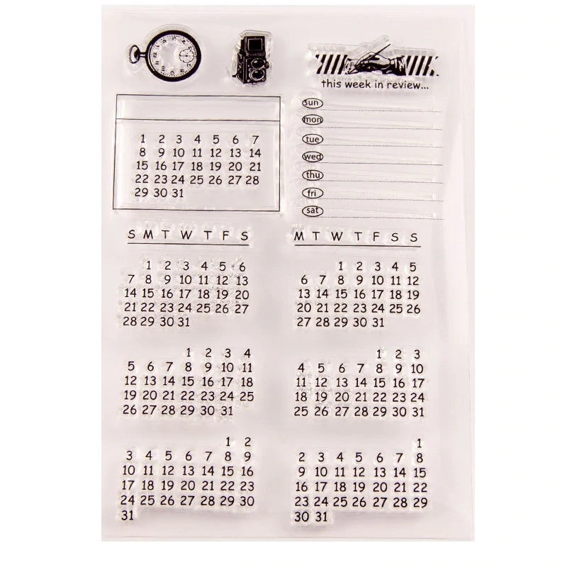 Kokorosa Calendar Clear Stamps