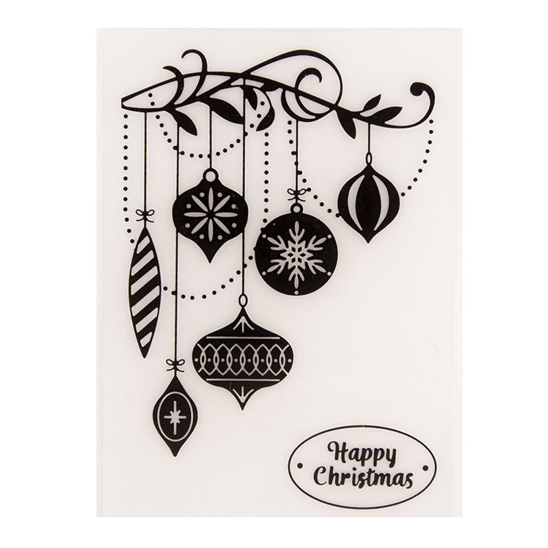 Kokorosa Christmas Ornaments Plastic Embossing Folder