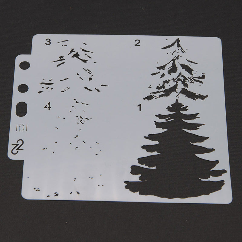 Kokorosa Christmas Pine Tree DIY Painting Hollow Stencil