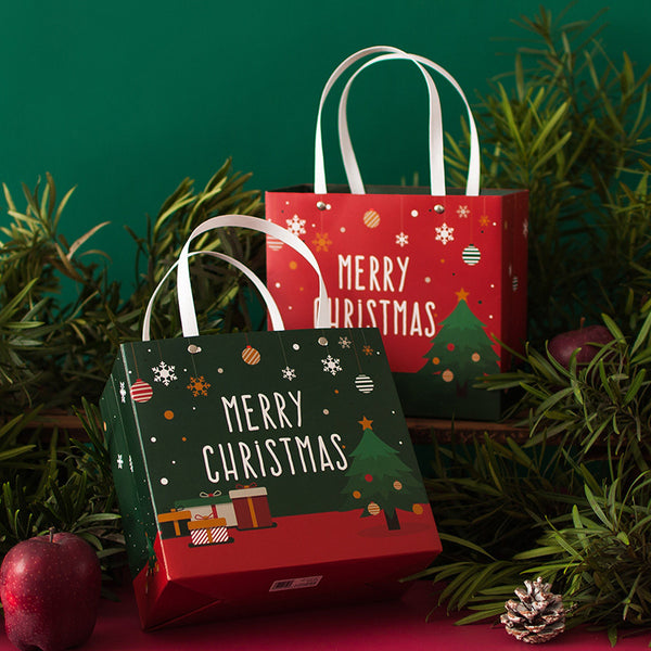 Kokorosa Christmas Red and Green Portable Gift Bags (1 Pcs)