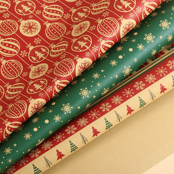 Kokorosa Christmas Red and Green Wrapping Paper (10 Choices)