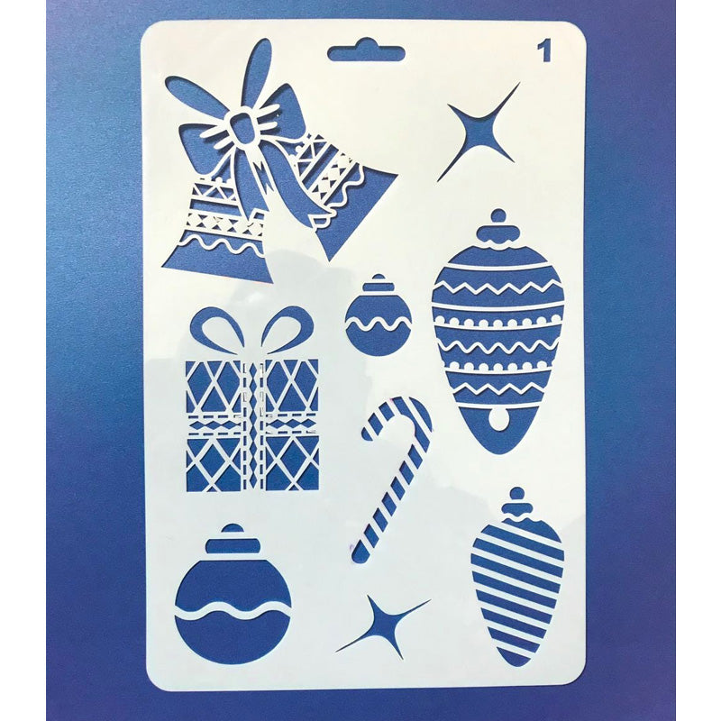 Kokorosa Christmas Series DIY Painting Hollow Stencil Set（12 Pcs）