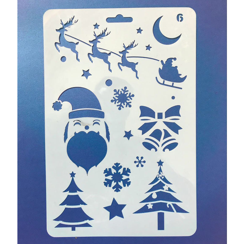 Kokorosa Christmas Series DIY Painting Hollow Stencil Set（12 Pcs）