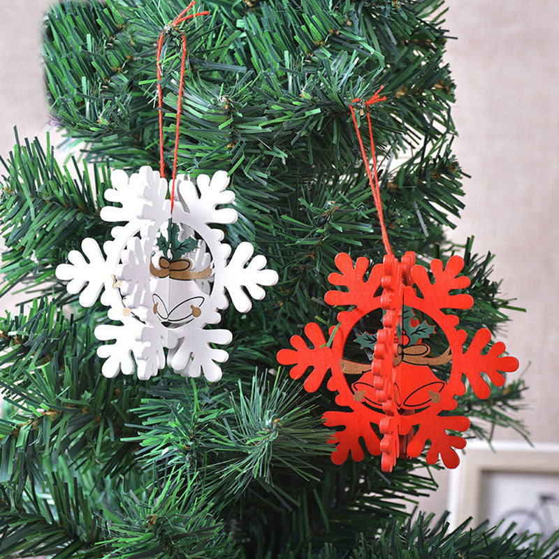 Kokorosa Wooden Decoration Christmas Snowflakes Door Pendant