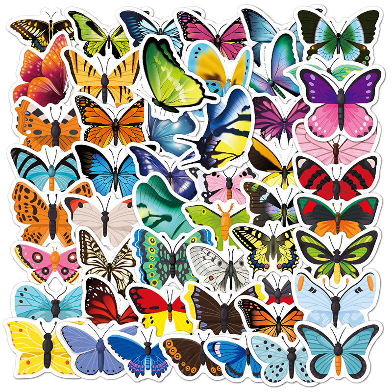 Kokorosa Colorful Butterfly Stickers (50pcs)
