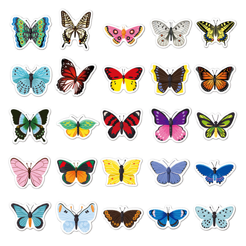 Kokorosa Colorful Butterfly Stickers (50pcs)
