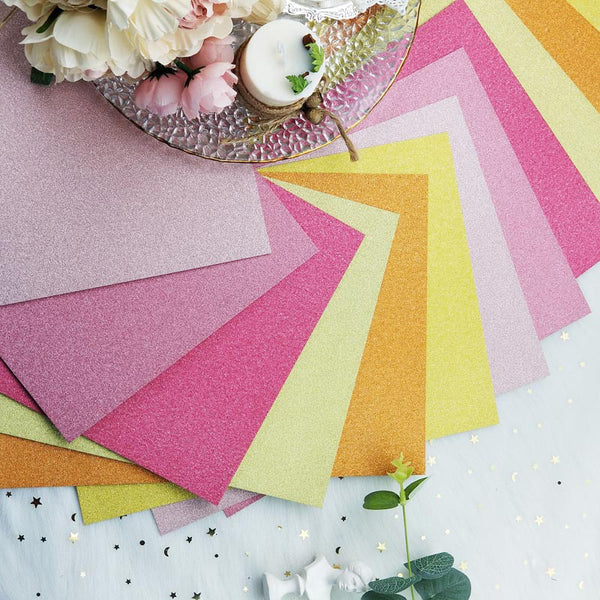 kokorosa Colorful Glitter Card Paper Handmade Paper Cardstock Paper