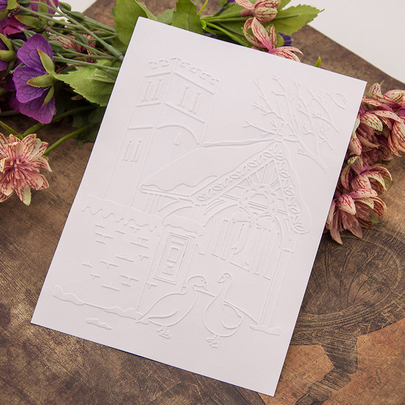 Kokorosa Courtyard Landscape Plastic Embossing Folder