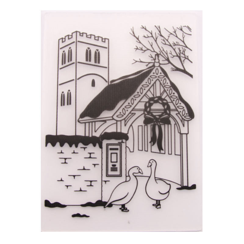 Kokorosa Courtyard Landscape Plastic Embossing Folder