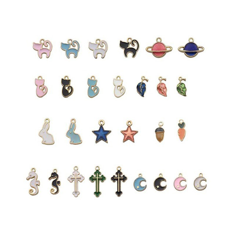 Kokorosa Cute Animals Ornaments Drip Alloy Pendant Embellishments（50 Pcs）